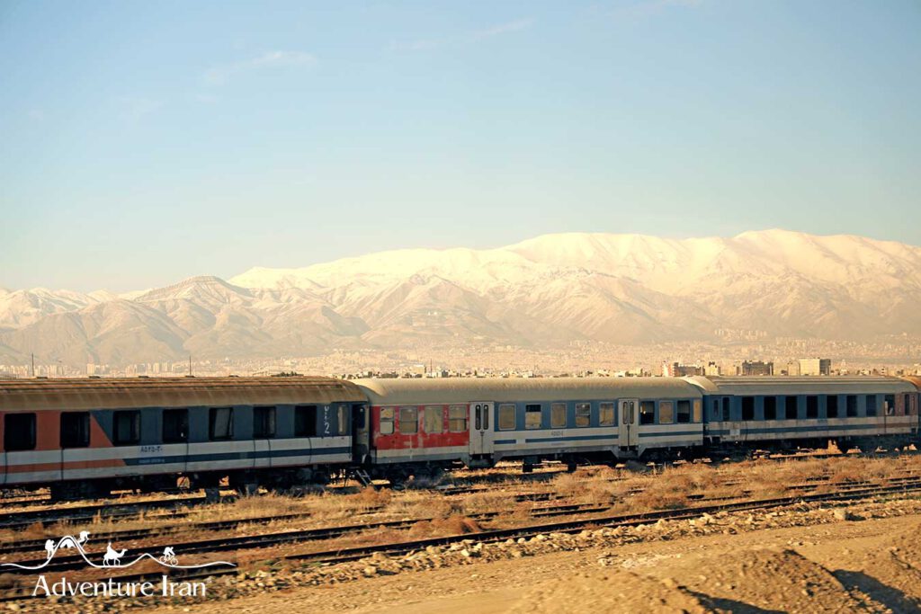 Iran Train passing station