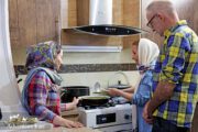 Persian women cooking Iranian food