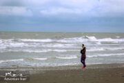 a lady in Caspian Sea Coast