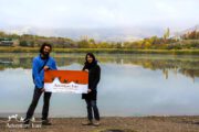 Ovan Lake Adventure Iran banner with client