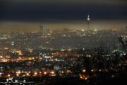 Tehran night landscape View