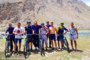 Bikers Pose for Iran Mountain Biking Tour
