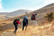 Walking uphill- Iranian Kurdistan Trekking Trip
