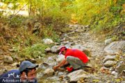 Hikers enjoying cool river- Iranian Kurdistan Expedition