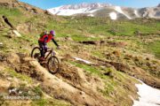 Biker Descending Mountain Damavand Tour