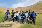 Mountain Bikers Take Photo Damavand Exciting Trip