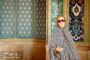 A Women traveller with Chador in Shiraz