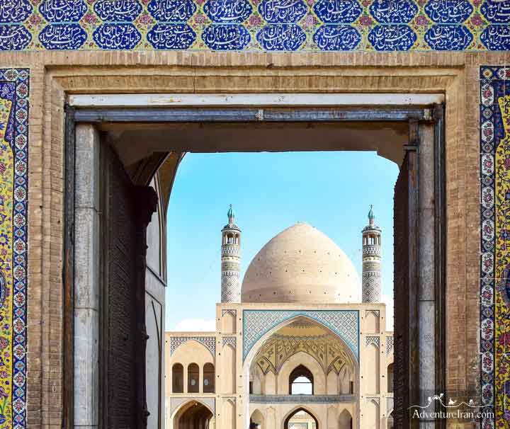Agha Bozorg Mosque Entrance Kashan Iran