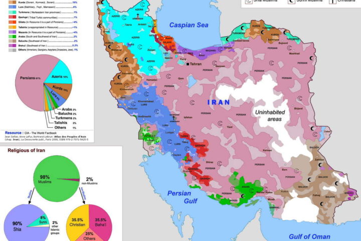 Religious Iran Map