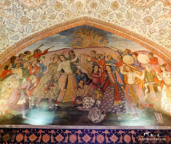 painting Chehel Sotoon Palace Esfahan Iran