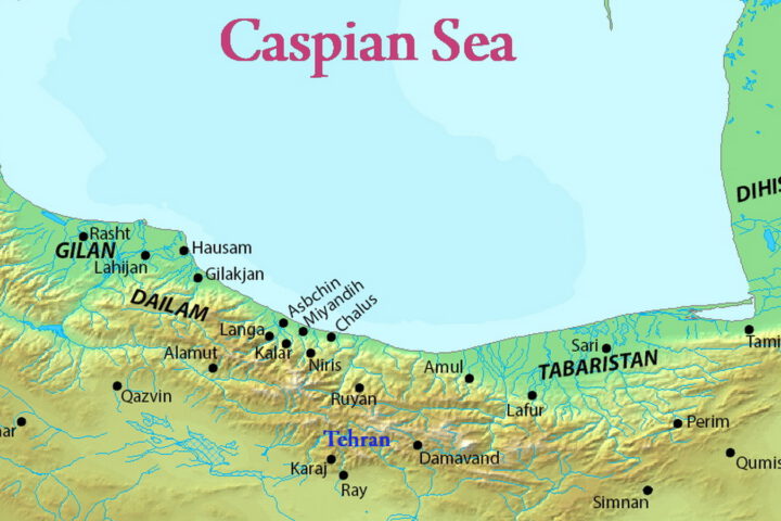 Caspian Sea Iran Map