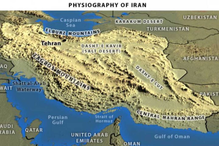 Iran Terrain Map