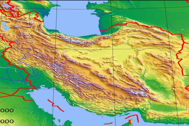 Topography of Iran