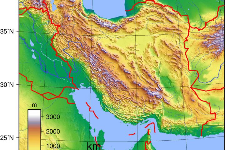 Topography of Iran