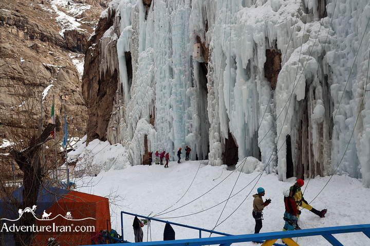 Hamelon canyon Meygun Ice climbing Tehran Iran