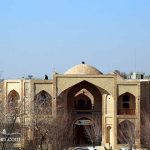 Kuhpa caravanserai entrance view -Esfahan Iran