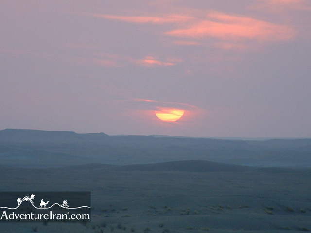 Sun Set Dasht-e Kavir Desert of Iran