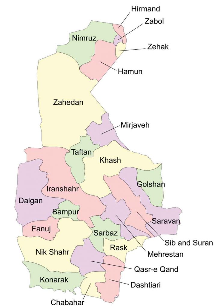 Sistan and Baluchistan Province Map