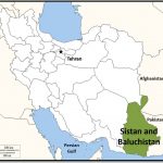 Sistan and Baluchistan Province in Iran Map