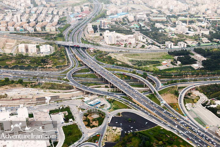 Tehran highway view