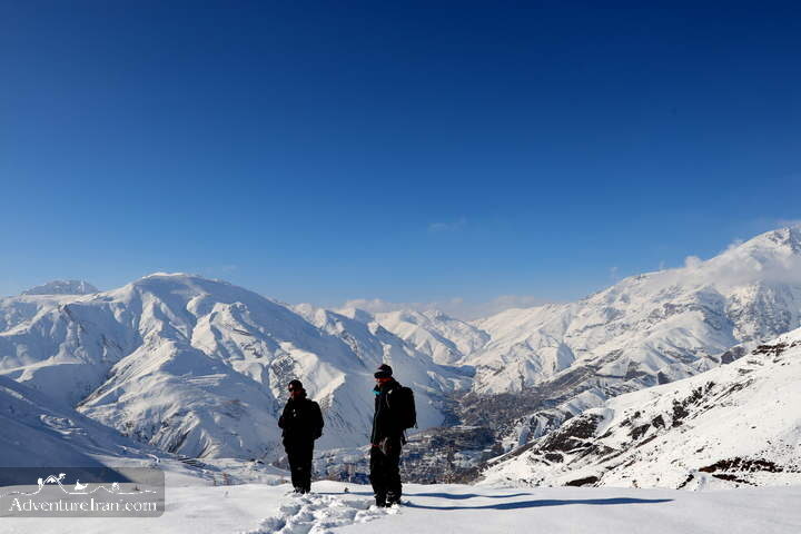 Shemshak view point winter view Iran