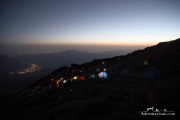 Sunset in Mt Damavand Bargah Sevom 3rd Camp