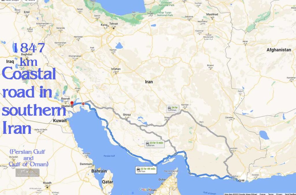 South Iran map