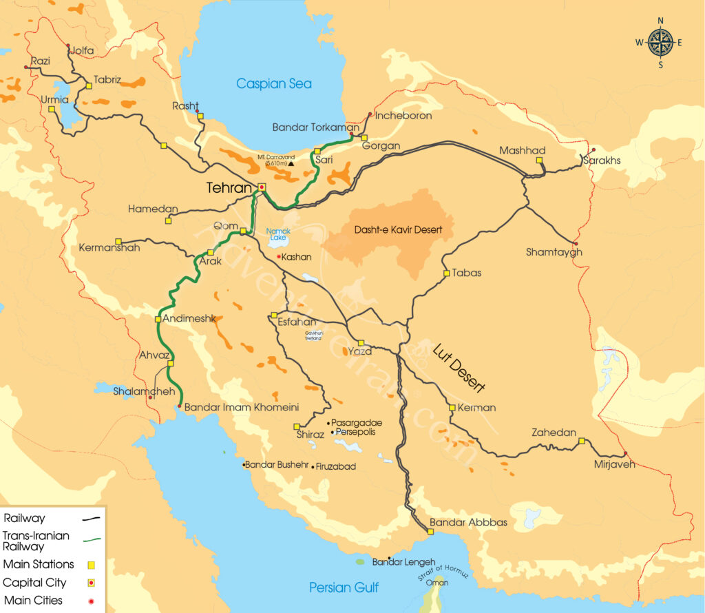 train route Iran UNESCO site Trans Iranian Railway
