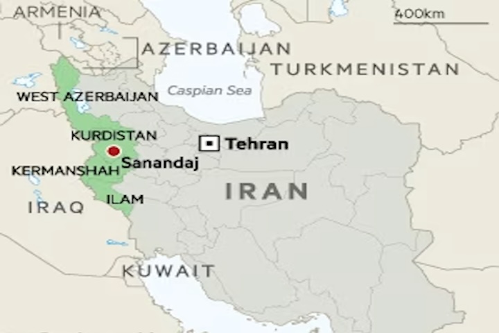Iran Kurdish Population regional map