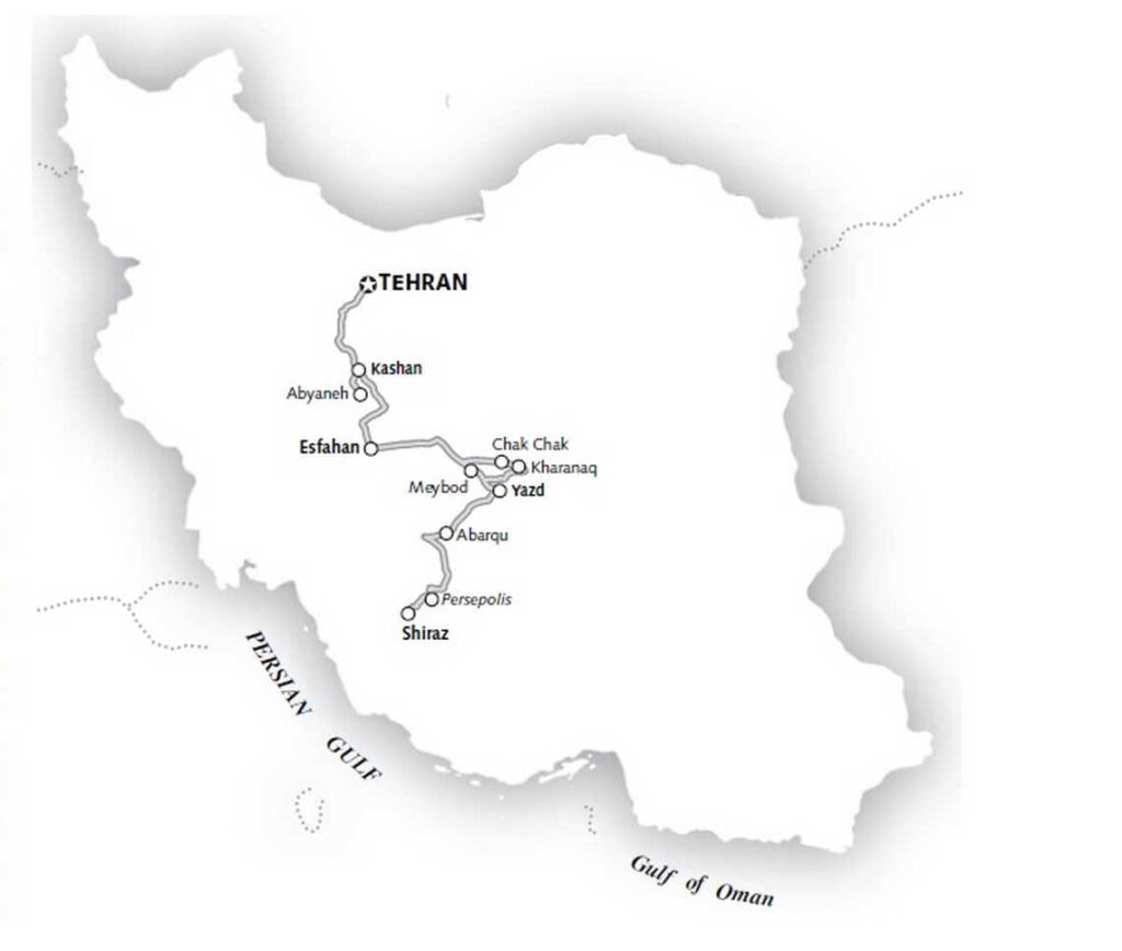Classic Iran Route Map
