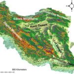 Alborz-Zagros Mountain Range Map-Iran