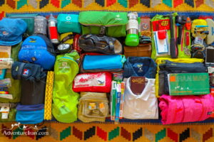 Backpacking -IRAN What to Bring equipments & gears List