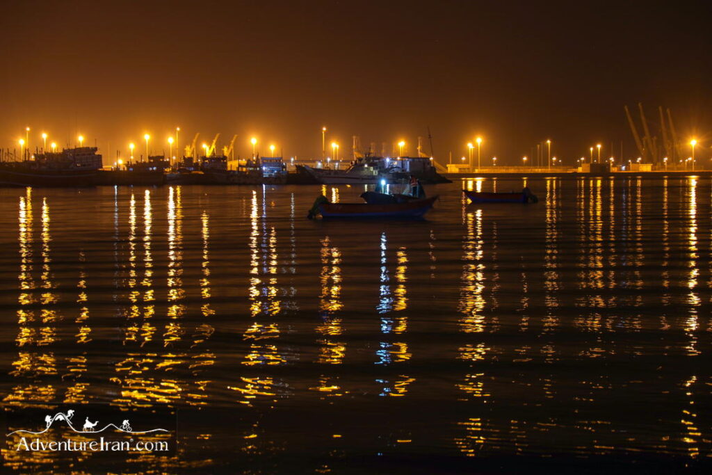 Chabahar night view of port-Baloochistan Iran