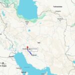 Shiraz to Mount Dena Distance - Iran Map