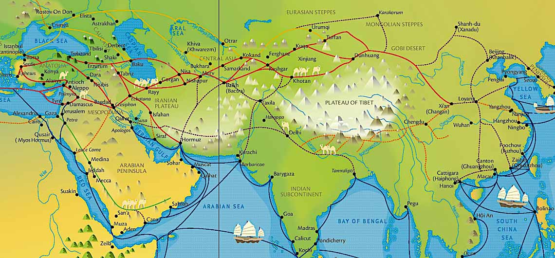 Silk Roads Map UNESCO