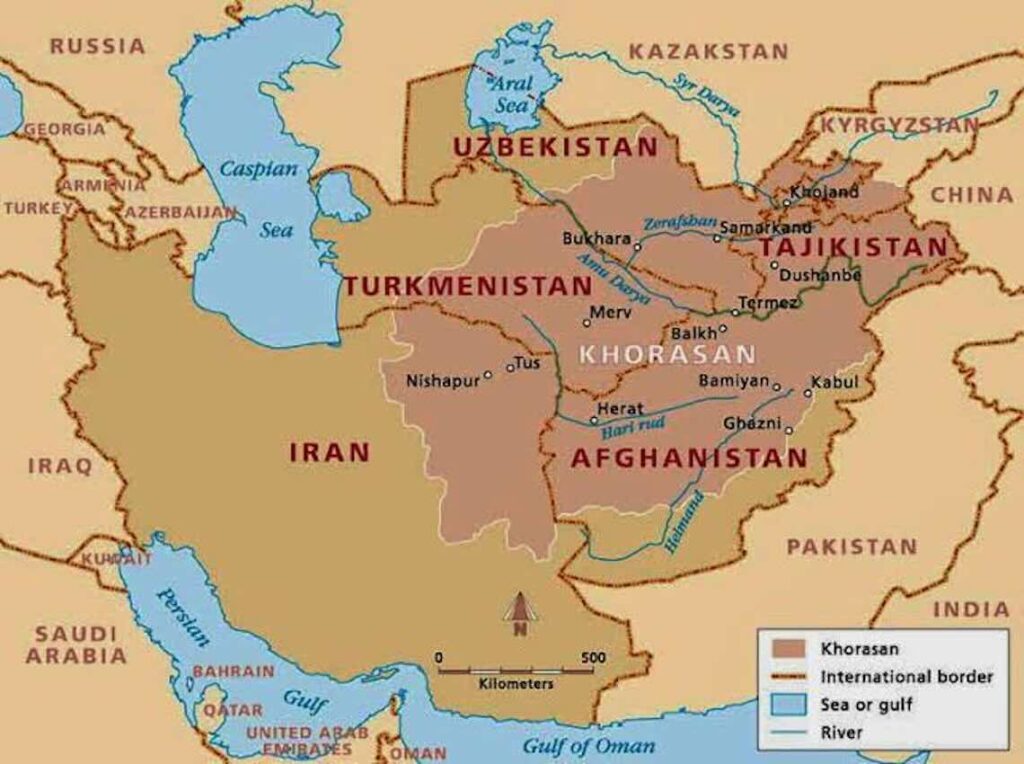 Greater Khorasan map